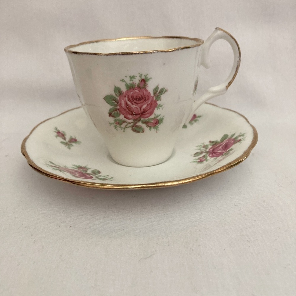 Fine bone china tea cup and saucer